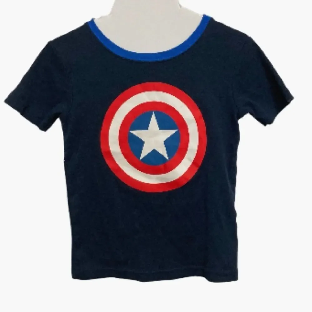 CAPTAIN AMERICA Toddler MARVEL Comics Superhero Tshirt Unisex Size 6